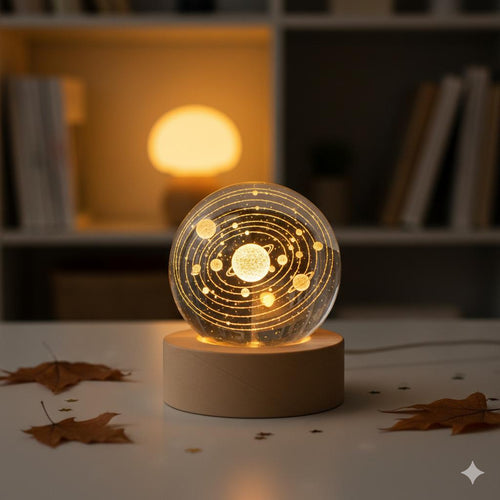 Crystal Solar System Lamp – Celestial LED Night Light